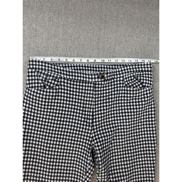 by Anthropologie Trouser Pant Capri The Essential Crop Flare Gingham Check 12 - Picture 5 of 10